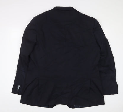Mens UK Size 46 Marks and Spencer Regular Blue Suit Jacket