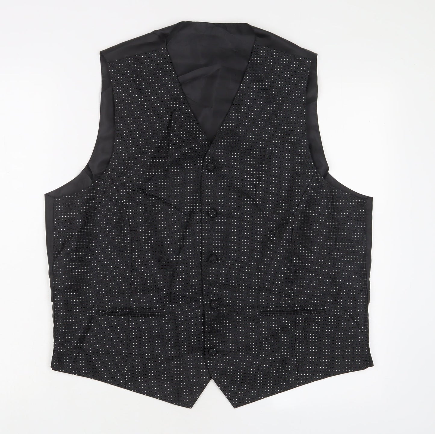 Autograph Mens Black Polyester Jacket Suit Waistcoat Size 42 Regular