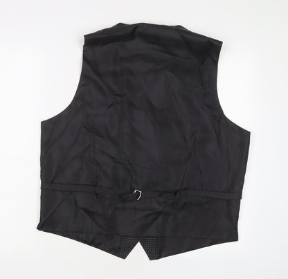Autograph Mens Black Polyester Jacket Suit Waistcoat Size 42 Regular