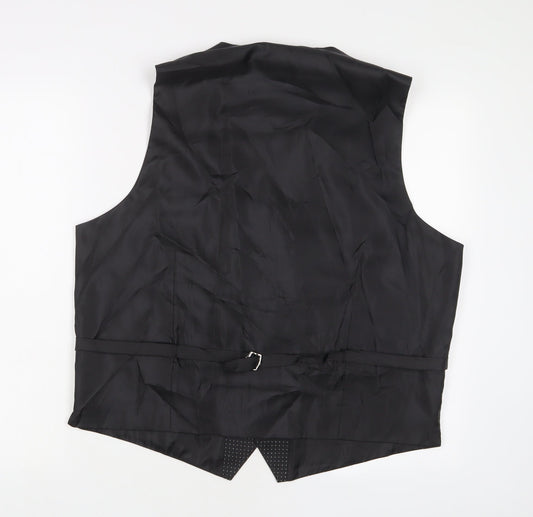 Autograph Mens Black Polyester Jacket Suit Waistcoat Size 42 Regular