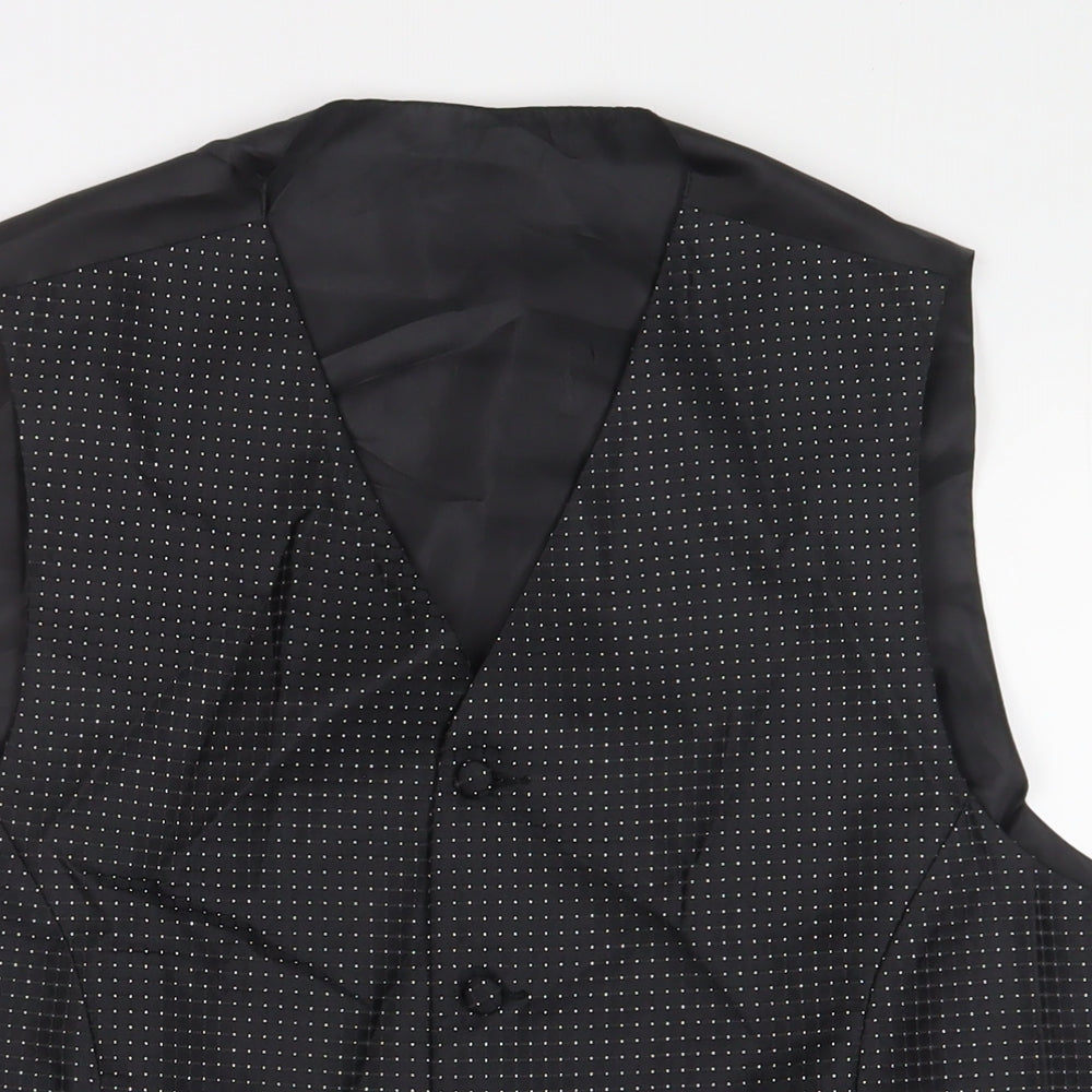 Autograph Mens Black Polyester Jacket Suit Waistcoat Size 42 Regular