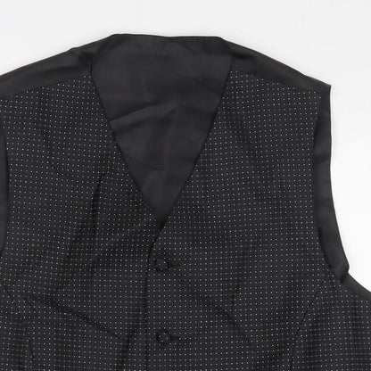 Autograph Mens Black Polyester Jacket Suit Waistcoat Size 42 Regular