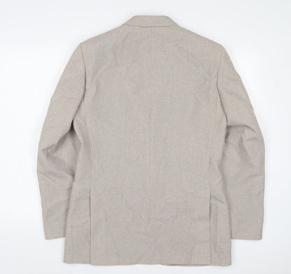 Mens UK Size 36 C&A Regular Beige Suit Jacket
