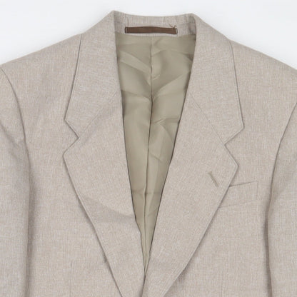 Mens UK Size 36 C&A Regular Beige Suit Jacket