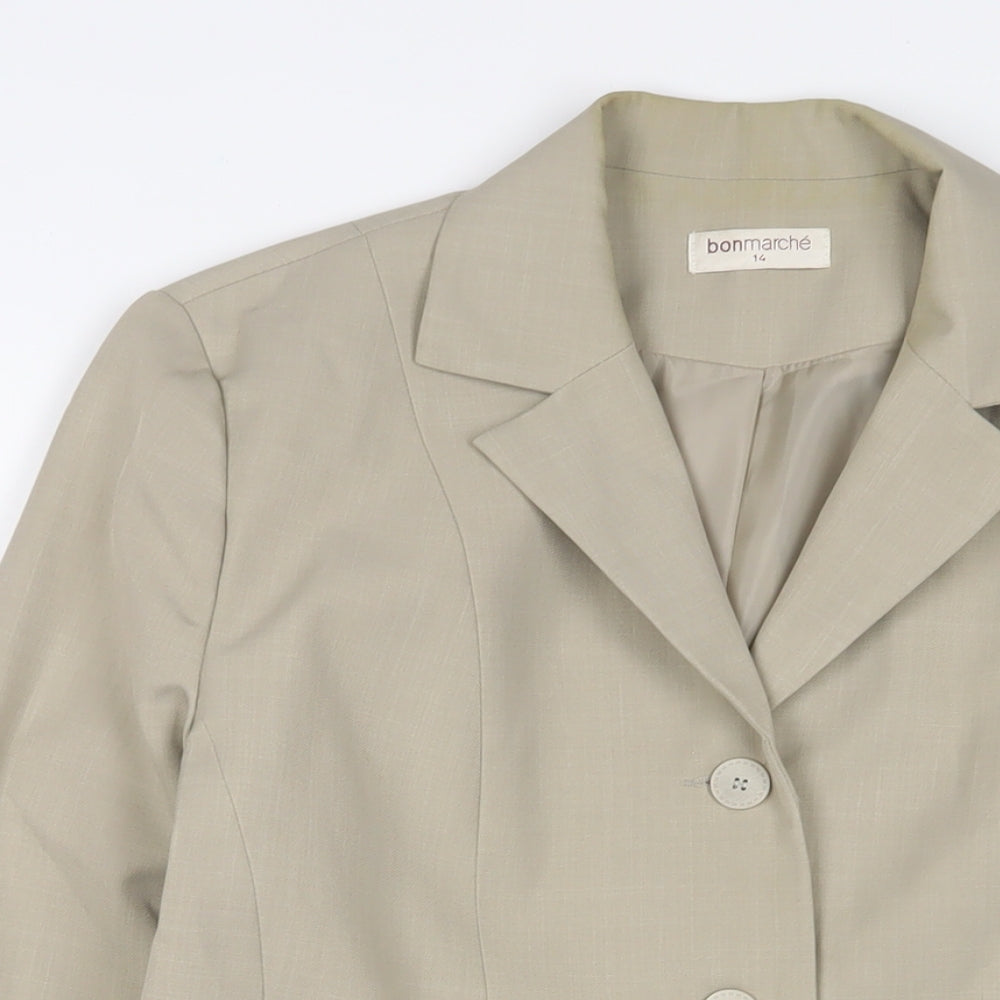 Womens UK Size 14 Bonmarché Beige Jacket