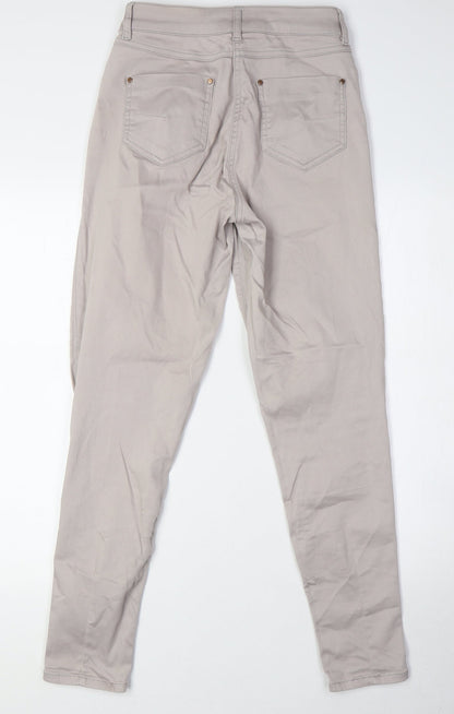 Coast Womens Beige Cotton Skinny Jeans Size 8 L29 in Regular Button