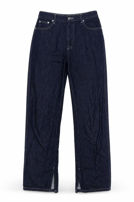 Naked Womens Blue Cotton Straight Jeans Size 10 L31 in Regular Button