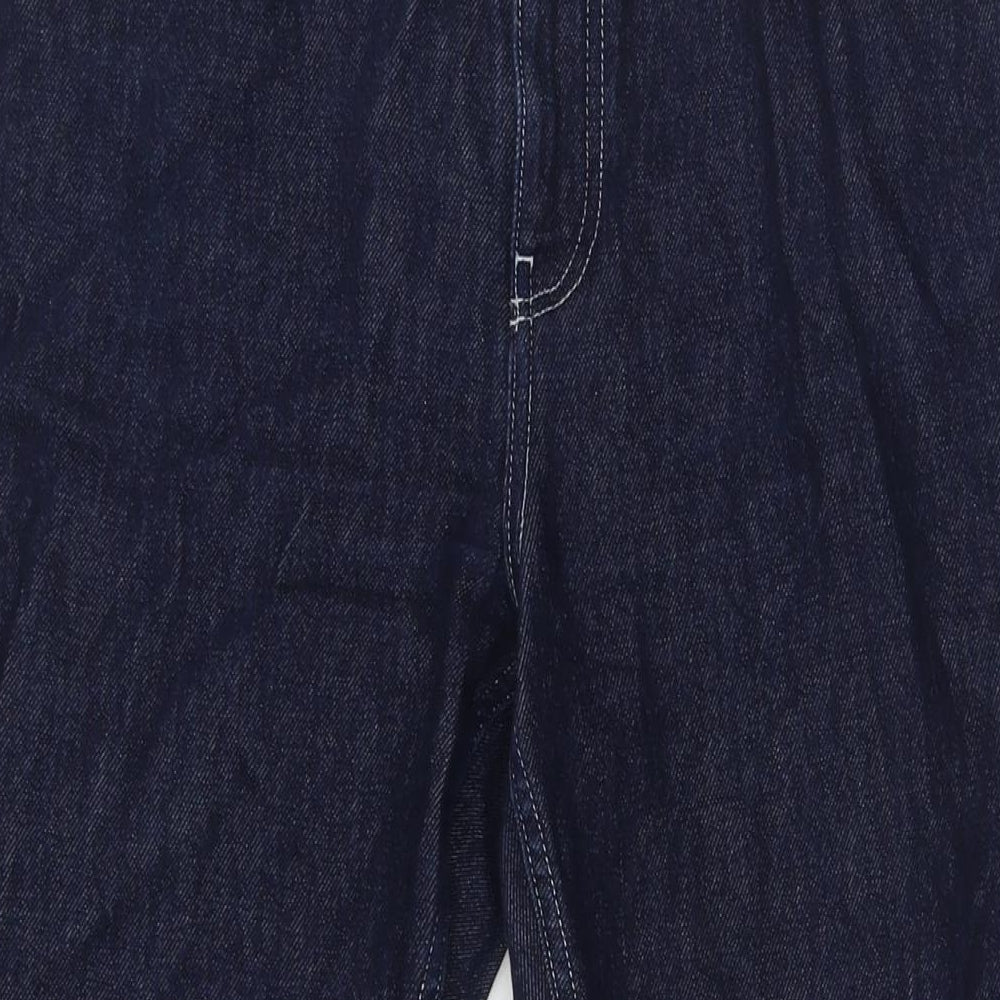 Naked Womens Blue Cotton Straight Jeans Size 10 L31 in Regular Button