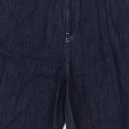 Naked Womens Blue Cotton Straight Jeans Size 10 L31 in Regular Button