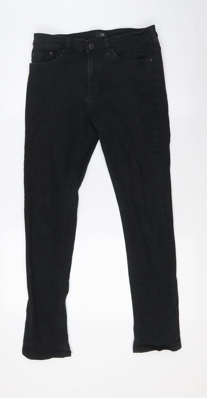 Mens UK Size 30 in River Island Regular Fit Skinny Black Jeans