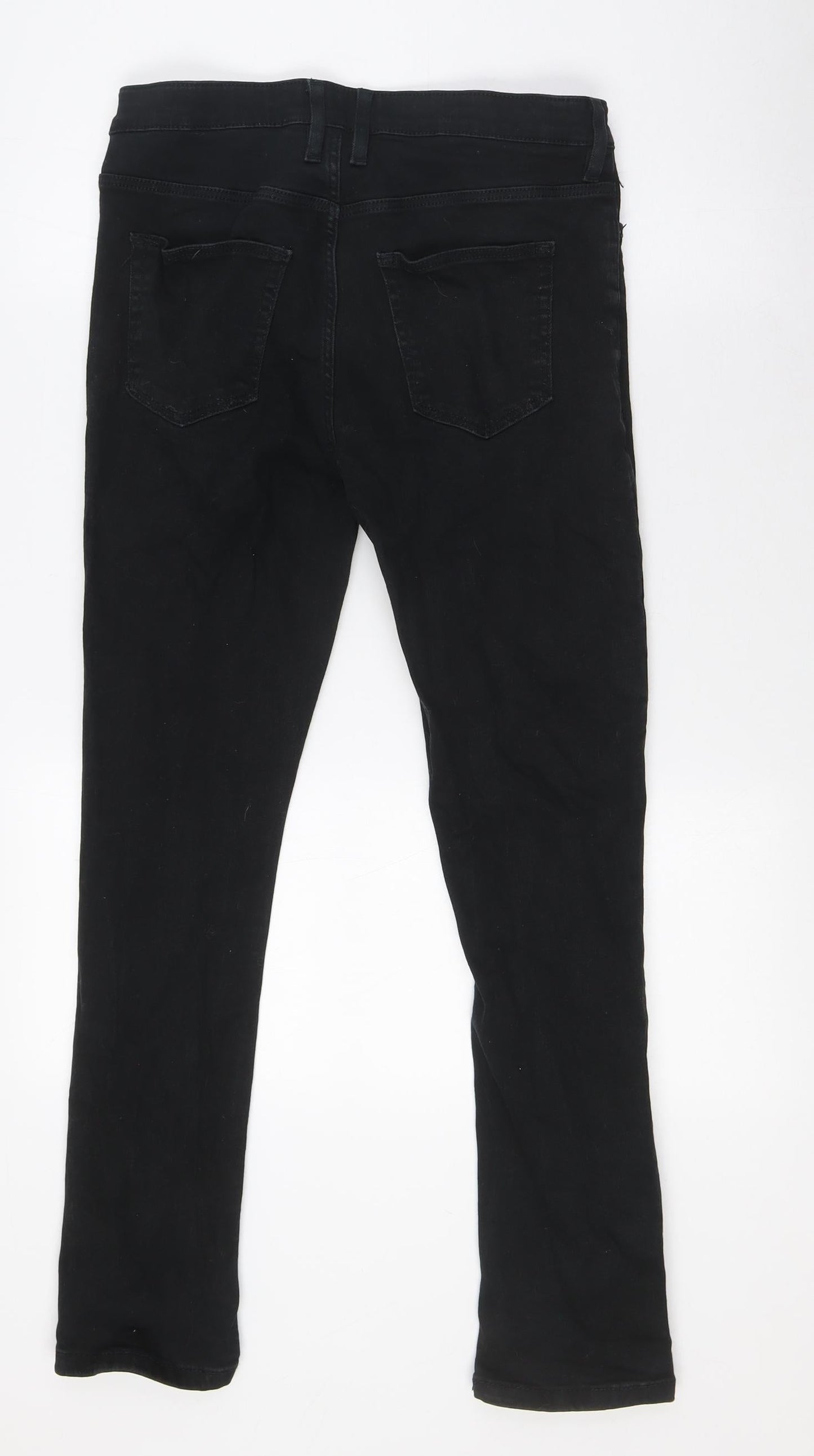 Mens UK Size 30 in River Island Regular Fit Skinny Black Jeans