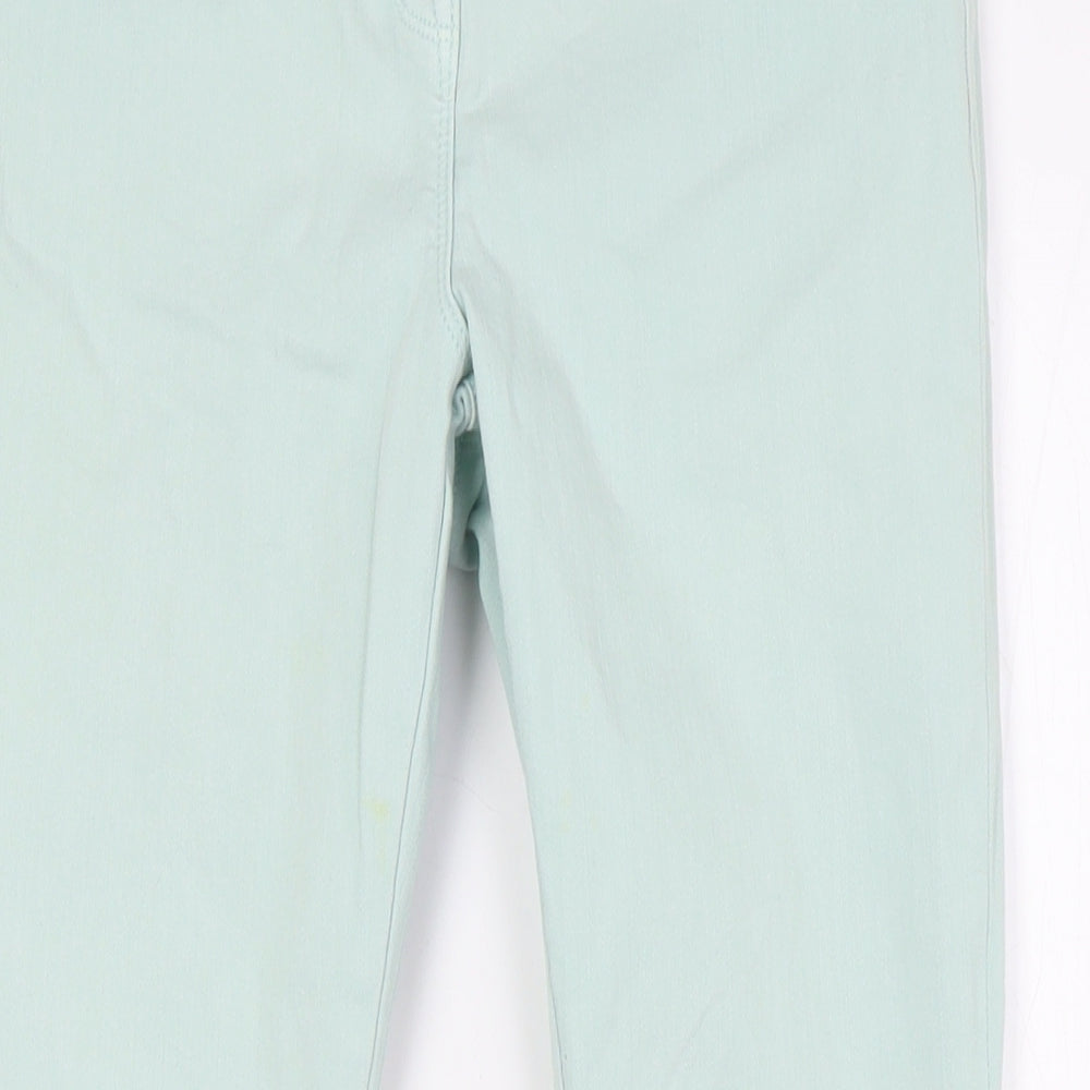 Gok Wan Womens Green Cotton Skinny Jeans Size 12 L27 in Regular Zip