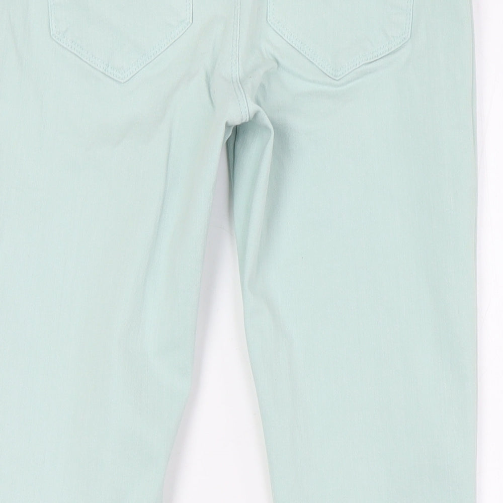 Gok Wan Womens Green Cotton Skinny Jeans Size 12 L27 in Regular Zip