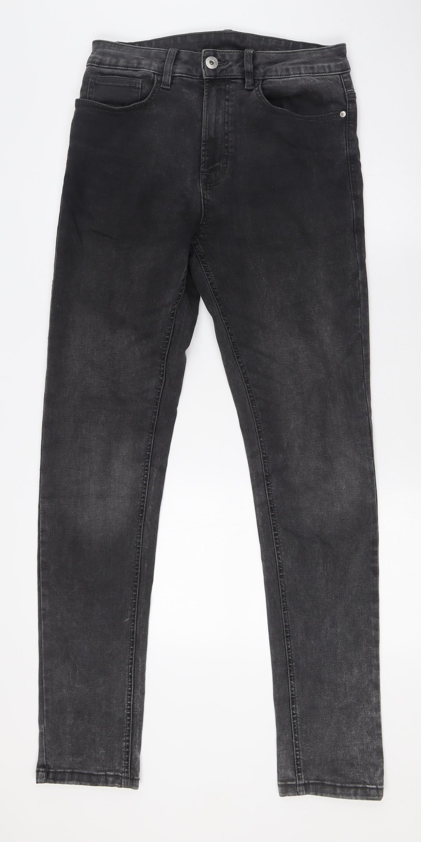 Mens UK Size 30 in NEXT Regular Fit Skinny Grey Jeans