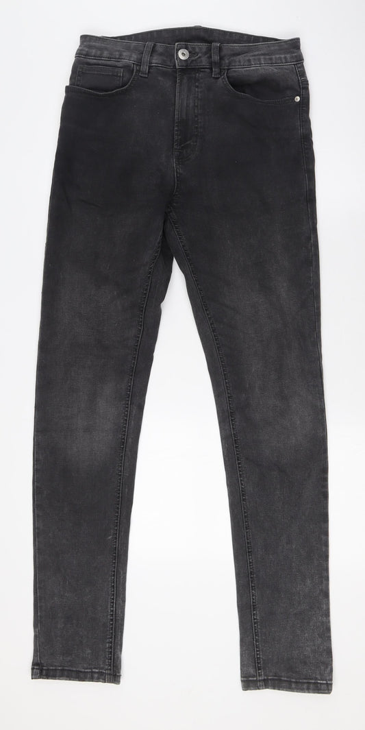 Mens UK Size 30 in NEXT Regular Fit Skinny Grey Jeans