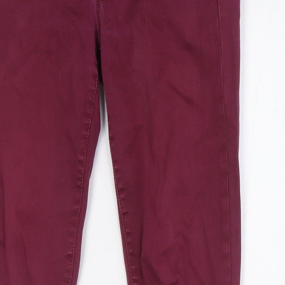 Gap Womens Purple Cotton Skinny Jeans Size 24 in L28 in Regular Zip - Zip Detail
