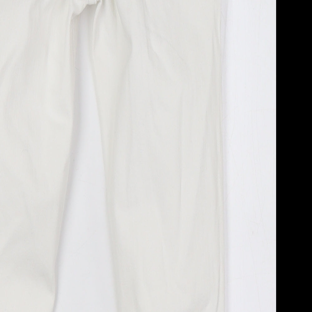 Topshop Womens White Cotton Skinny Jeans Size 25 in L26 in Regular Zip