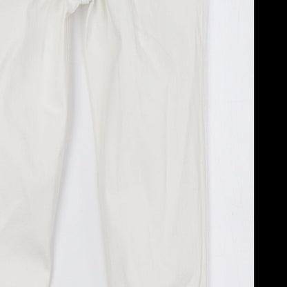 Topshop Womens White Cotton Skinny Jeans Size 25 in L26 in Regular Zip