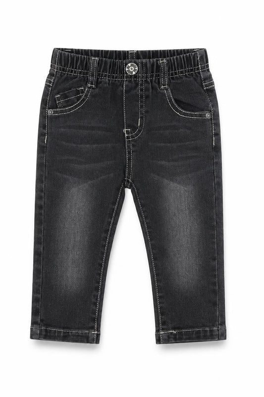 baby gang Baby Black 100% Cotton Cargo Jeans Size 9-12 Months