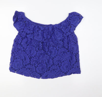Womens UK Size 10 Dorothy Perkins Blue Basic Blouse