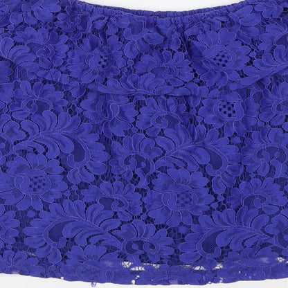 Womens UK Size 10 Dorothy Perkins Blue Basic Blouse