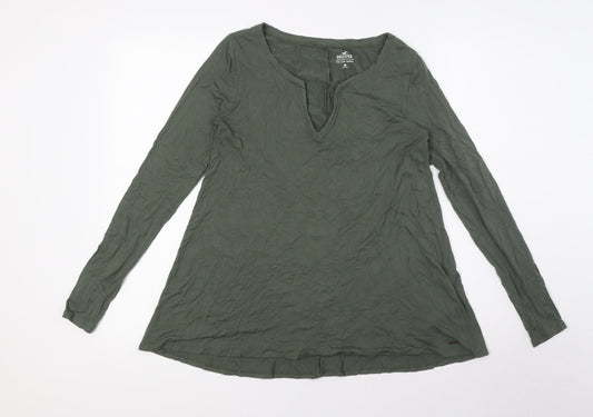 Womens UK Size S Hollister Green Basic Blouse