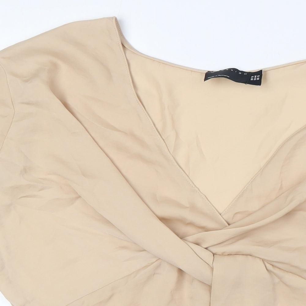 Womens UK Size 16 ASOS Beige Basic Blouse