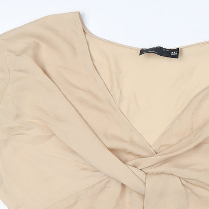 Womens UK Size 16 ASOS Beige Basic Blouse