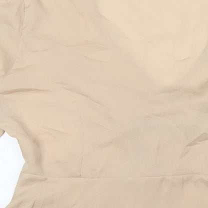 Womens UK Size 16 ASOS Beige Basic Blouse