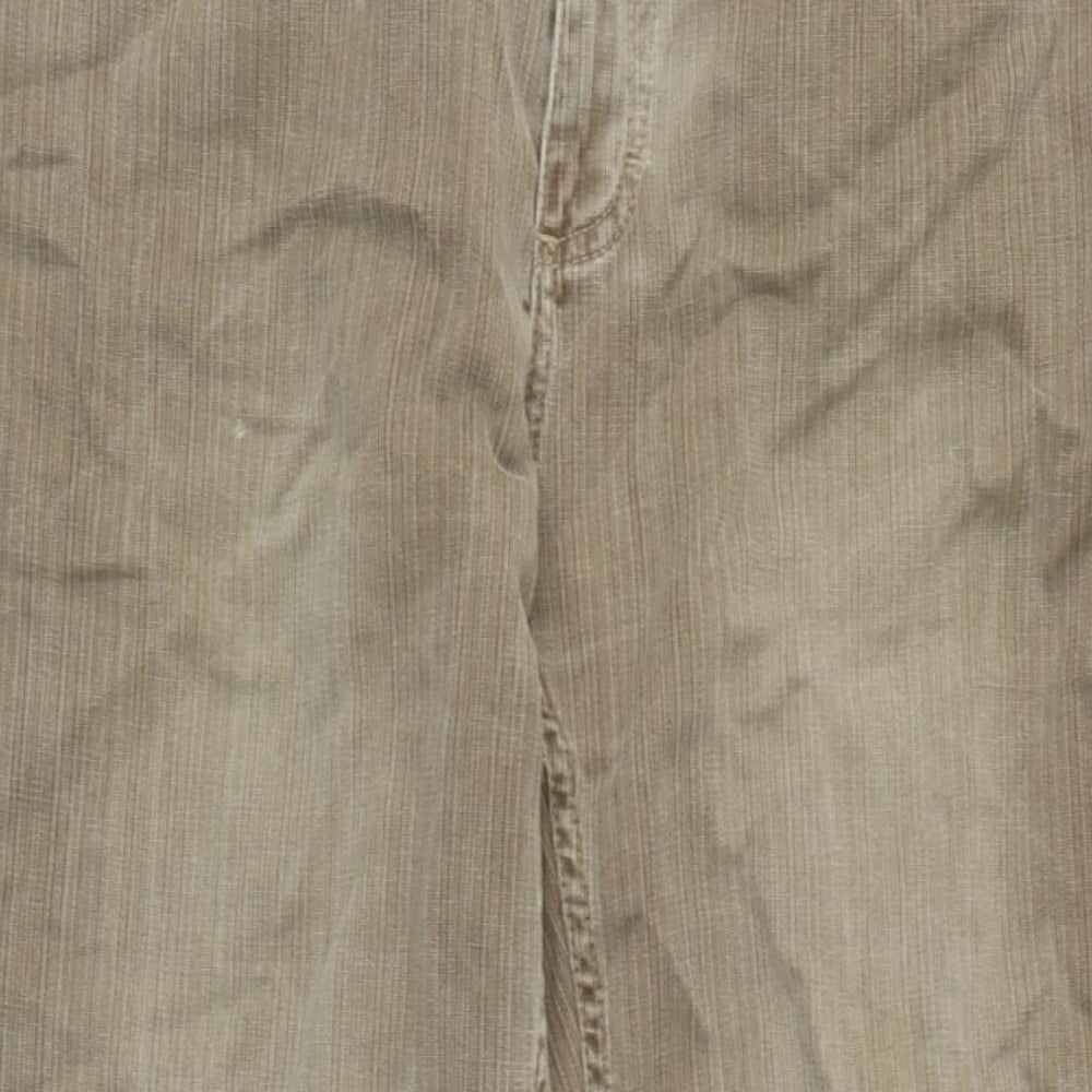 Linea Mens Beige Cotton Straight Jeans Size 34 in L32 in Regular Zip