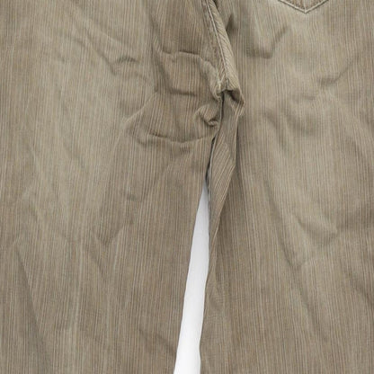 Linea Mens Beige Cotton Straight Jeans Size 34 in L32 in Regular Zip