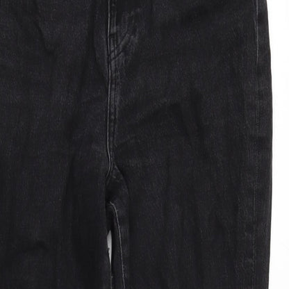 George Womens Black Cotton Blend Straight Jeans Size 10 L25.5 in Regular Tie