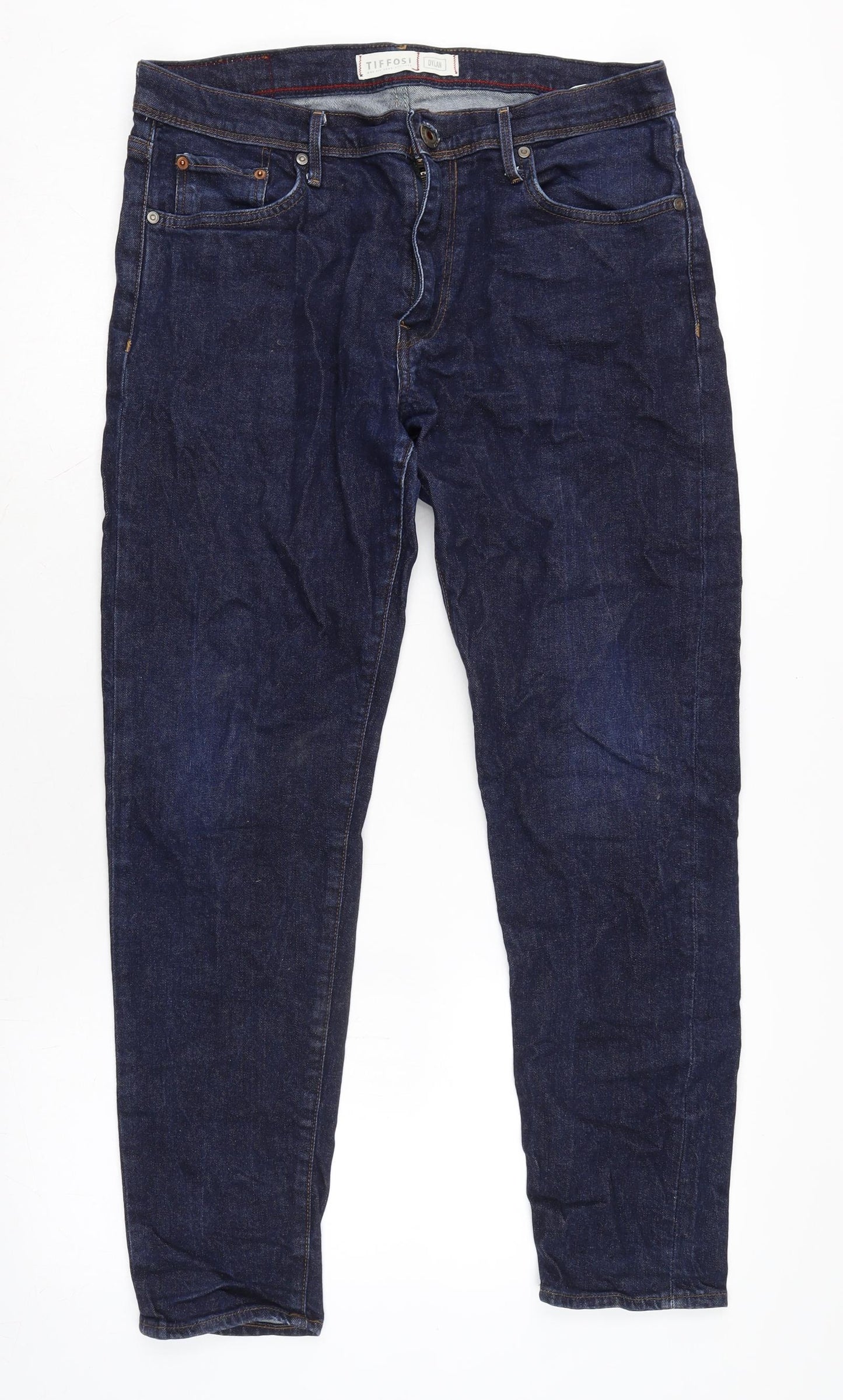 Mens UK Size 32 in Tifossi Regular Fit Straight Blue Jeans