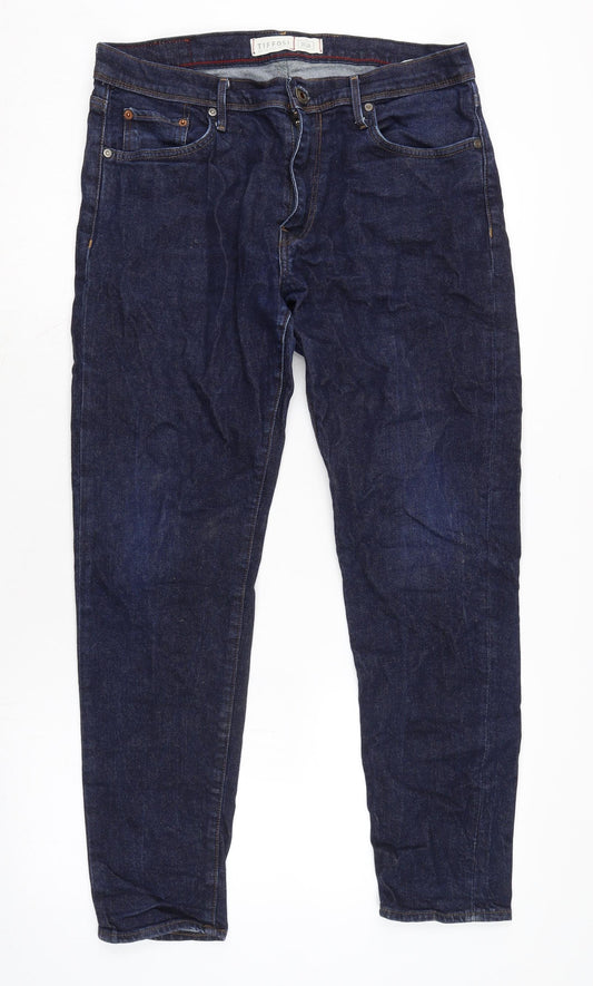 Mens UK Size 32 in Tifossi Regular Fit Straight Blue Jeans