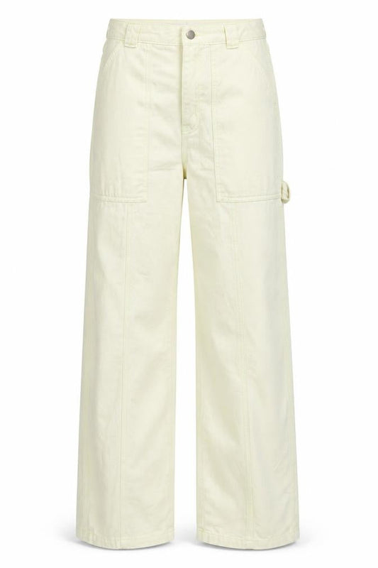 Womens UK Size 10 Topshop Regular Fit Wide-Leg Yellow Jeans