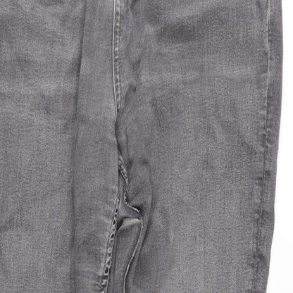 Womens UK Size 14 Marks and Spencer Regular Fit Straight Grey Jeans
