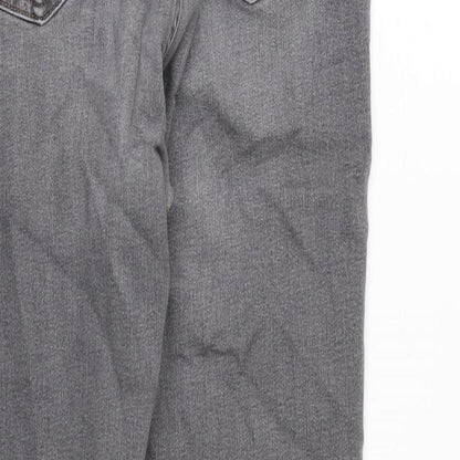 Womens UK Size 14 Marks and Spencer Regular Fit Straight Grey Jeans