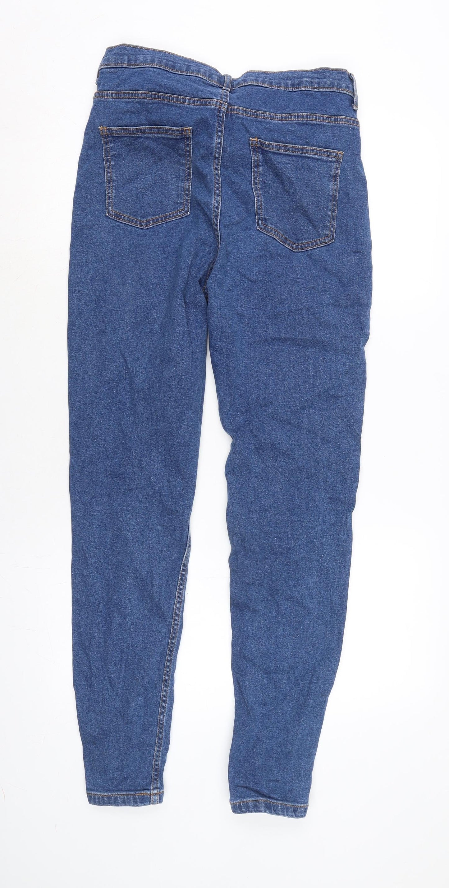 Womens UK Size 14 Marks and Spencer Regular Fit Straight Blue Jeans