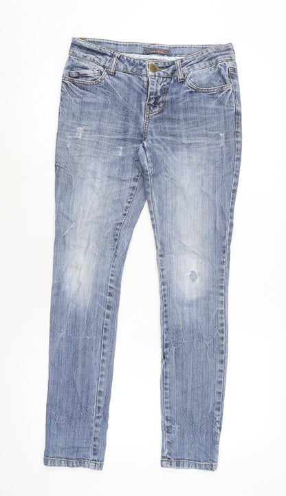 Womens UK Size 6 Love Label Regular Fit Tapered Blue Jeans