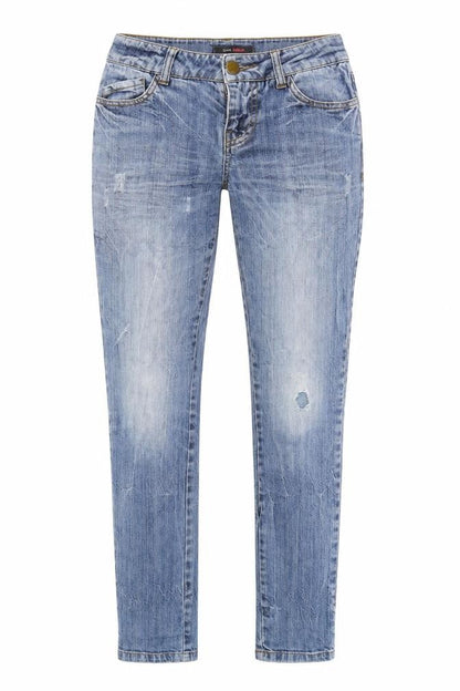 Womens UK Size 6 Love Label Regular Fit Tapered Blue Jeans