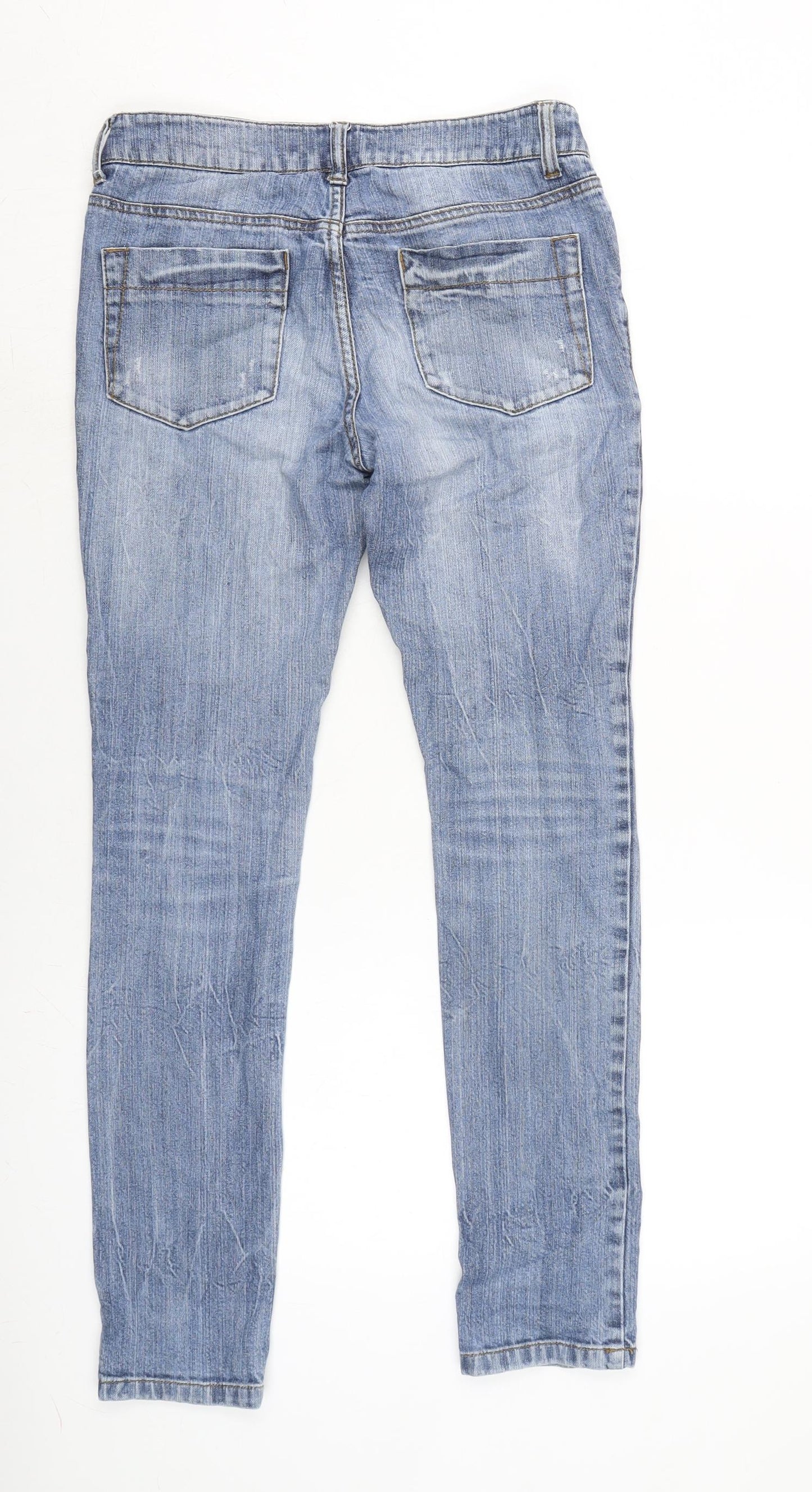 Womens UK Size 6 Love Label Regular Fit Tapered Blue Jeans