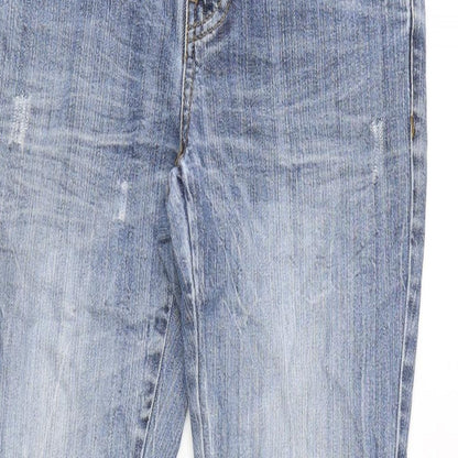 Womens UK Size 6 Love Label Regular Fit Tapered Blue Jeans