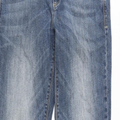 Benetton Womens Blue Cotton Blend Skinny Jeans Size 23 in L28 in Regular Zip