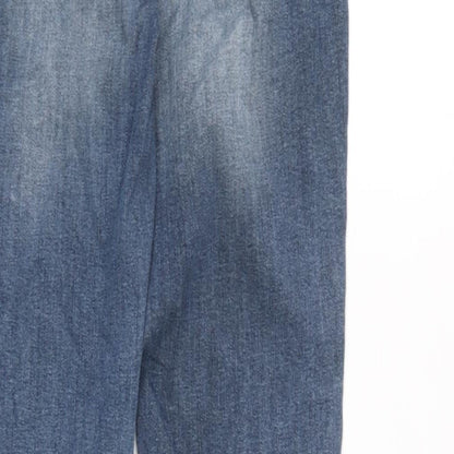 Benetton Womens Blue Cotton Blend Skinny Jeans Size 23 in L28 in Regular Zip