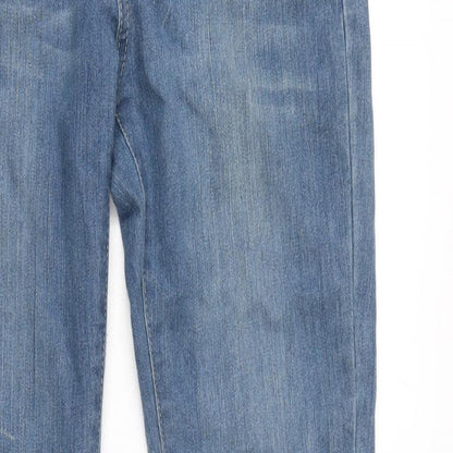 Denim & Co. Womens Blue Cotton Blend Skinny Jeans Size 10 L28.5 in Regular Zip