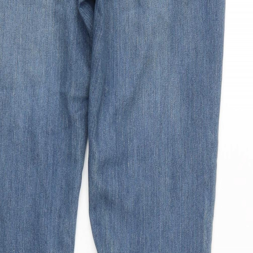 Denim & Co. Womens Blue Cotton Blend Skinny Jeans Size 10 L28.5 in Regular Zip