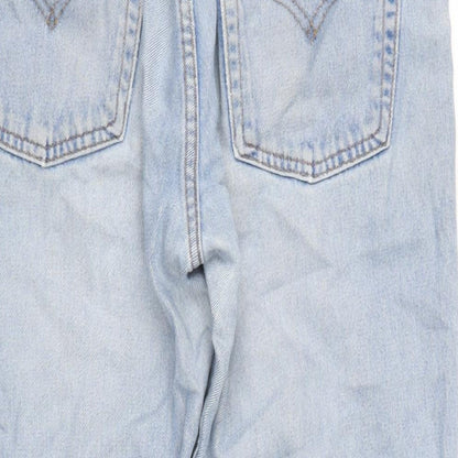 Levi's Mens Blue Cotton Straight Jeans Size 32 in L27 in Extra-Slim Zip