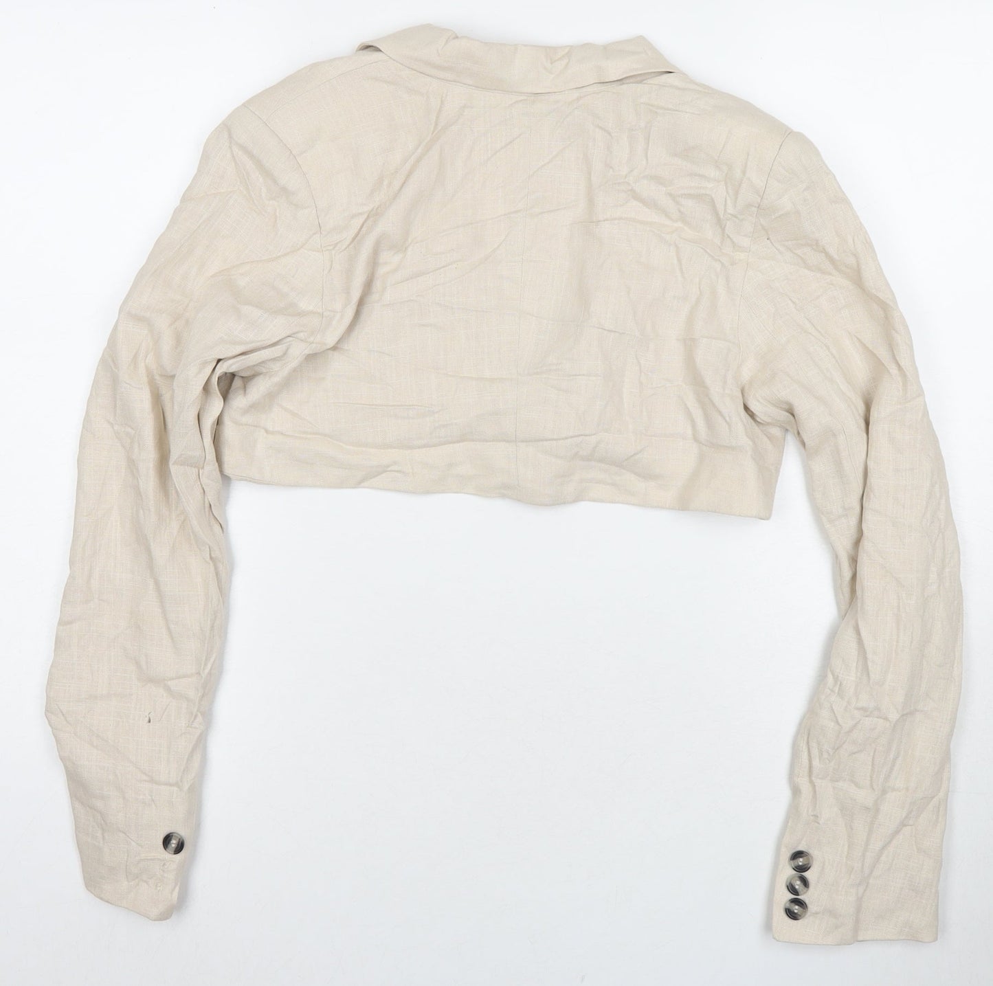 H&M Womens Beige Jacket Blazer Size XS Button