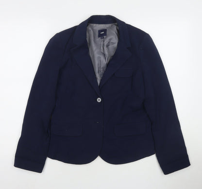 Gap Womens Blue Jacket Blazer Size 6 Button