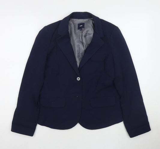 Gap Womens Blue Jacket Blazer Size 6 Button